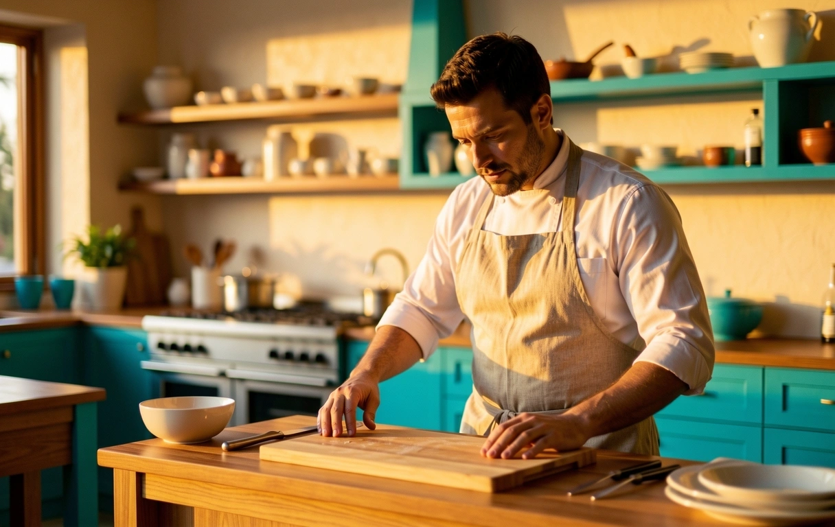 Chef di Formazione Culinaria al lavoro